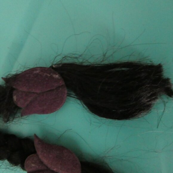 RARE HELLO KITTY Plastic Headband With Check Fleece And Black Braided Tassels - Picture 8 of 13